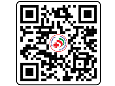 A qr code with a red circle and a white circle

Description automatically generated