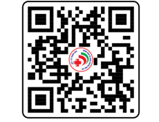 A qr code with a red circle and a white background

Description automatically generated
